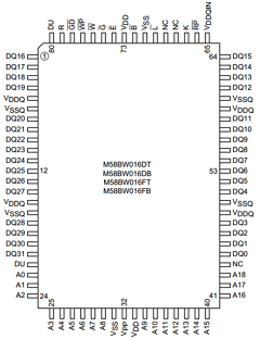 M58BW016DB70T3FF Datasheet PDF STMicroelectronics