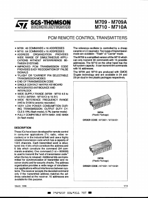 M709A Datasheet PDF STMicroelectronics