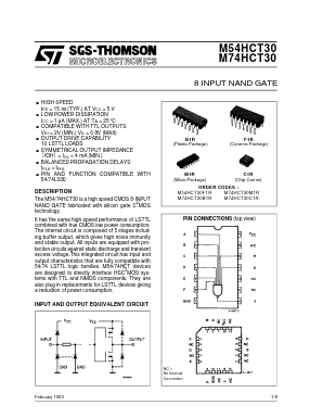 M74HCT30 Datasheet PDF STMicroelectronics