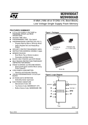 M29DCL1-8 Datasheet PDF STMicroelectronics