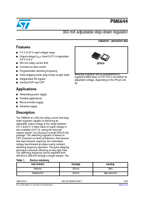 PM6644 Datasheet PDF STMicroelectronics