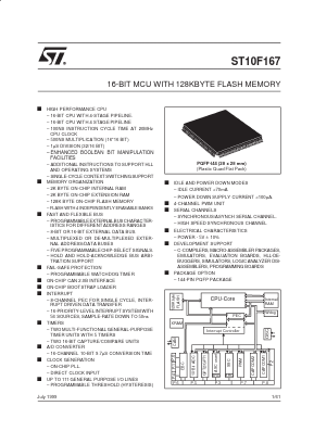 ST10F167 Datasheet PDF STMicroelectronics