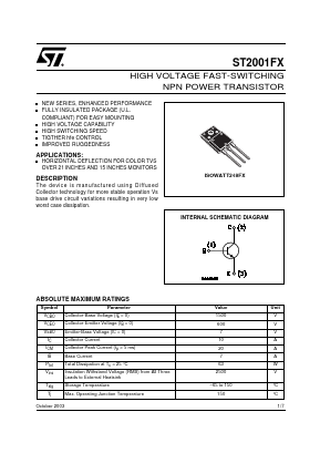 ST2001FX Datasheet PDF STMicroelectronics