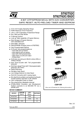 ST6252 Datasheet PDF STMicroelectronics