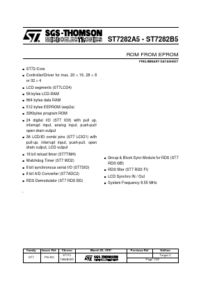 ST7282A5-ST7282B5 Datasheet PDF STMicroelectronics