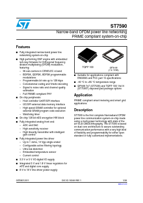 ST7590 Datasheet PDF STMicroelectronics