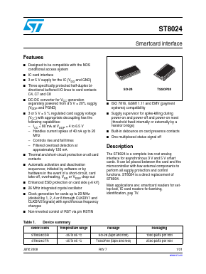 ST8024 Datasheet PDF STMicroelectronics