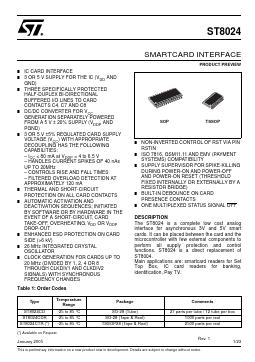 ST8024CD Datasheet PDF STMicroelectronics