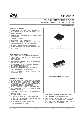 STLC5412P Datasheet PDF STMicroelectronics