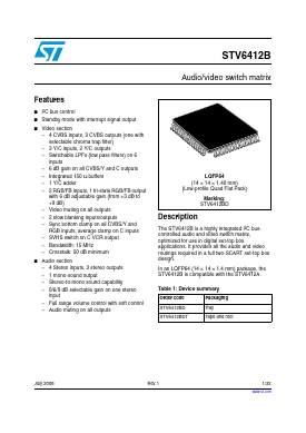 STV6412B Datasheet PDF STMicroelectronics