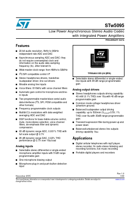 STW5095 Datasheet PDF STMicroelectronics