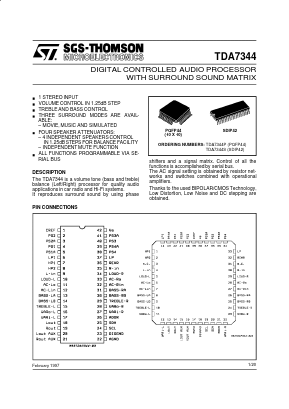 TDA7344 Datasheet PDF STMicroelectronics