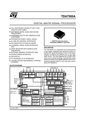 TDA7500ATR Datasheet PDF STMicroelectronics