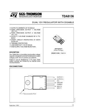 TDA8136 Datasheet PDF STMicroelectronics