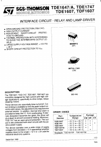 TDE1607FP Datasheet PDF STMicroelectronics