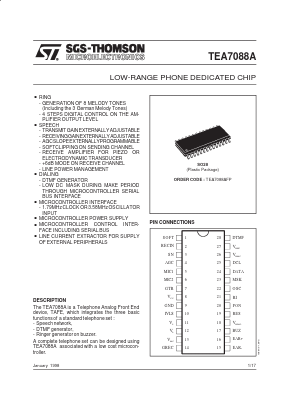 TEA7088A Datasheet PDF STMicroelectronics