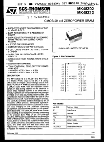 MK48Z02 Datasheet PDF STMicroelectronics