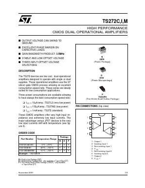 TS272 Datasheet PDF STMicroelectronics