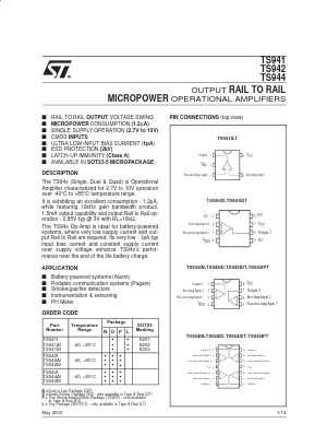 TS941BI Datasheet PDF STMicroelectronics