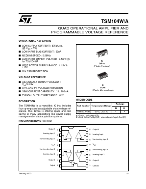 TSM104AI Datasheet PDF STMicroelectronics