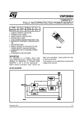 VNP28N04 Datasheet PDF STMicroelectronics