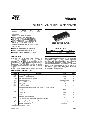 VNQ830 Datasheet PDF STMicroelectronics
