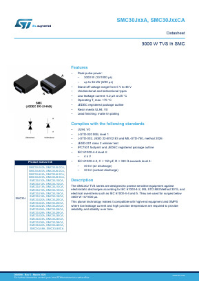 SMC30J33A Datasheet PDF STMicroelectronics