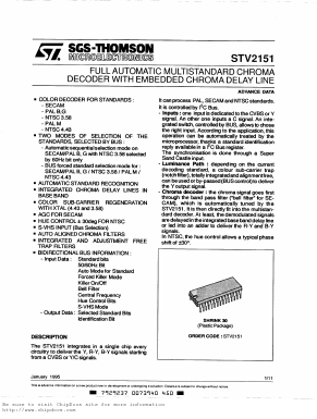 STV2151 Datasheet PDF STMicroelectronics