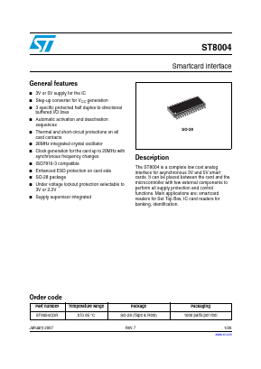 ST8004 Datasheet PDF STMicroelectronics