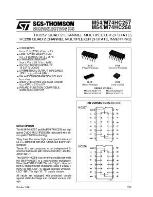 M74HC258 Datasheet PDF STMicroelectronics