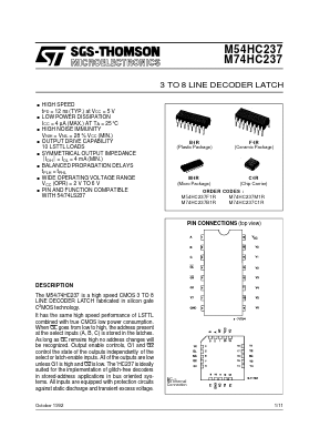 M54HC237 Datasheet PDF STMicroelectronics