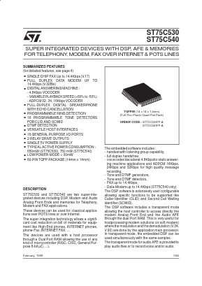 ST75C530FP-A Datasheet PDF STMicroelectronics