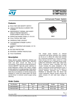 STMPS2262MTR Datasheet PDF STMicroelectronics