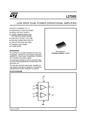 L2720D Datasheet PDF STMicroelectronics