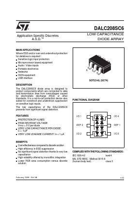DALC208 Datasheet PDF STMicroelectronics