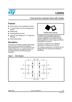 L2293Q Datasheet PDF STMicroelectronics