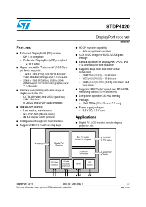 STDP4020 Datasheet PDF STMicroelectronics