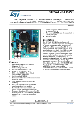 STEVAL-ISA132V1 Datasheet PDF STMicroelectronics