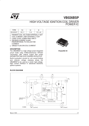 VB026BSP Datasheet PDF STMicroelectronics