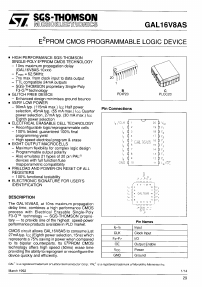 GAL16V8AS Datasheet PDF STMicroelectronics