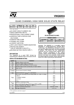 VNQ600A13TR Datasheet PDF STMicroelectronics