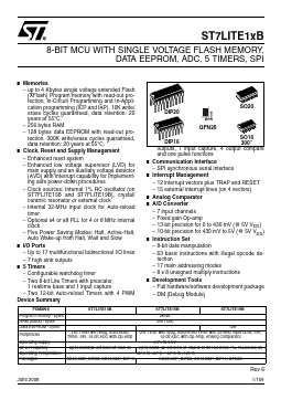 ST7FLIT19BF1M6 Datasheet PDF STMicroelectronics