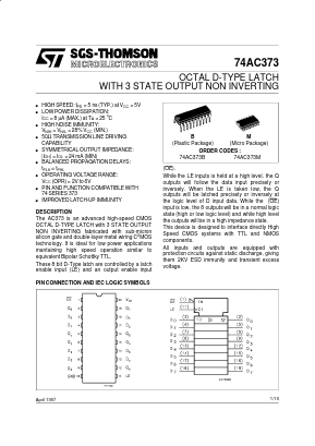 74AC373B_97 Datasheet PDF STMicroelectronics