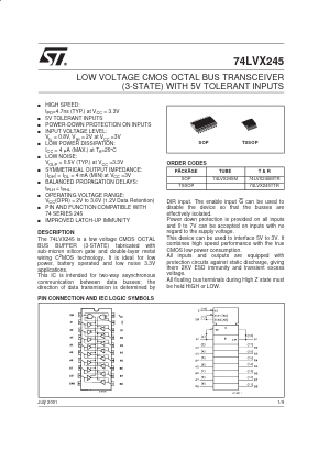 74LVX245M Datasheet PDF STMicroelectronics