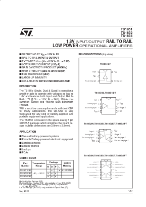 TS1854AIP_00 Datasheet PDF STMicroelectronics