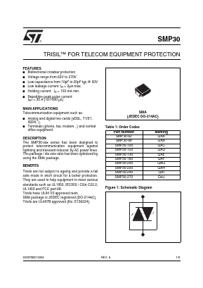 SMP30 Datasheet PDF STMicroelectronics