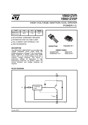 VB921ZVSP Datasheet PDF STMicroelectronics