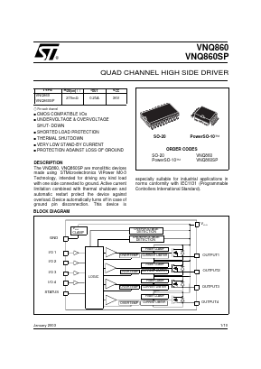 VNQ860 Datasheet PDF STMicroelectronics