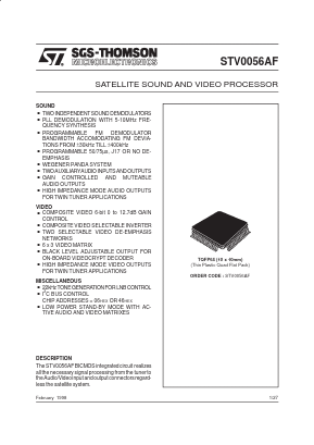 STV0056AF Datasheet PDF STMicroelectronics