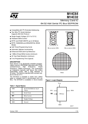 M14C32 Datasheet PDF STMicroelectronics